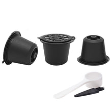 Load image into Gallery viewer, 3pcs/pack Refillable Reusable Coffee Capsule With 1PC Plastic Spoon Filter Pod with Brush 20ML Filters