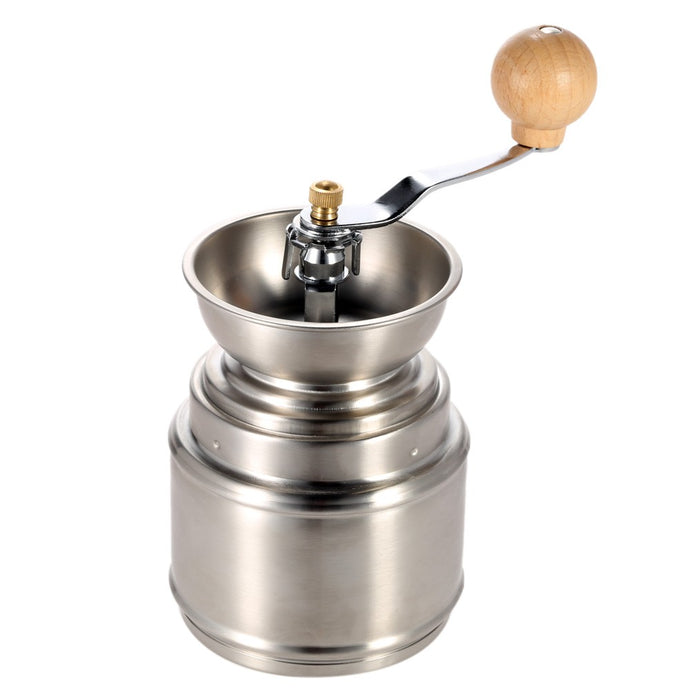 Portable Manual Coffee Grinder with Adjustable Ceramic Burr Stainless Steel Coffee Bean Pepper Mill Tool